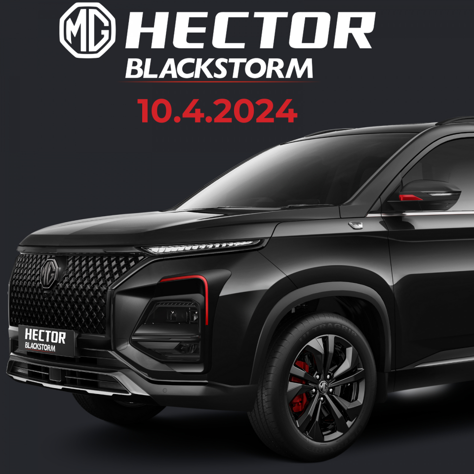 MG Hector Blackstorm Edition Teased Ahead of Tomorrow